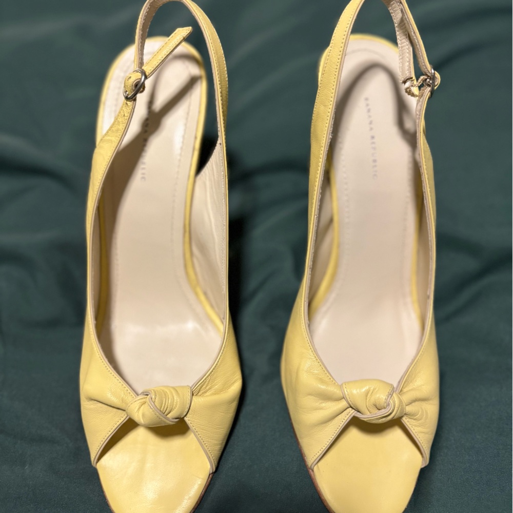 Banana Republic Yellow Heeled Sandals
